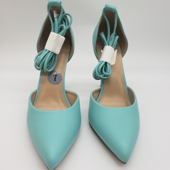 717- Blue high Heels Stiletto Women's Shoes Size 7 NWT - Picture 2 of 7